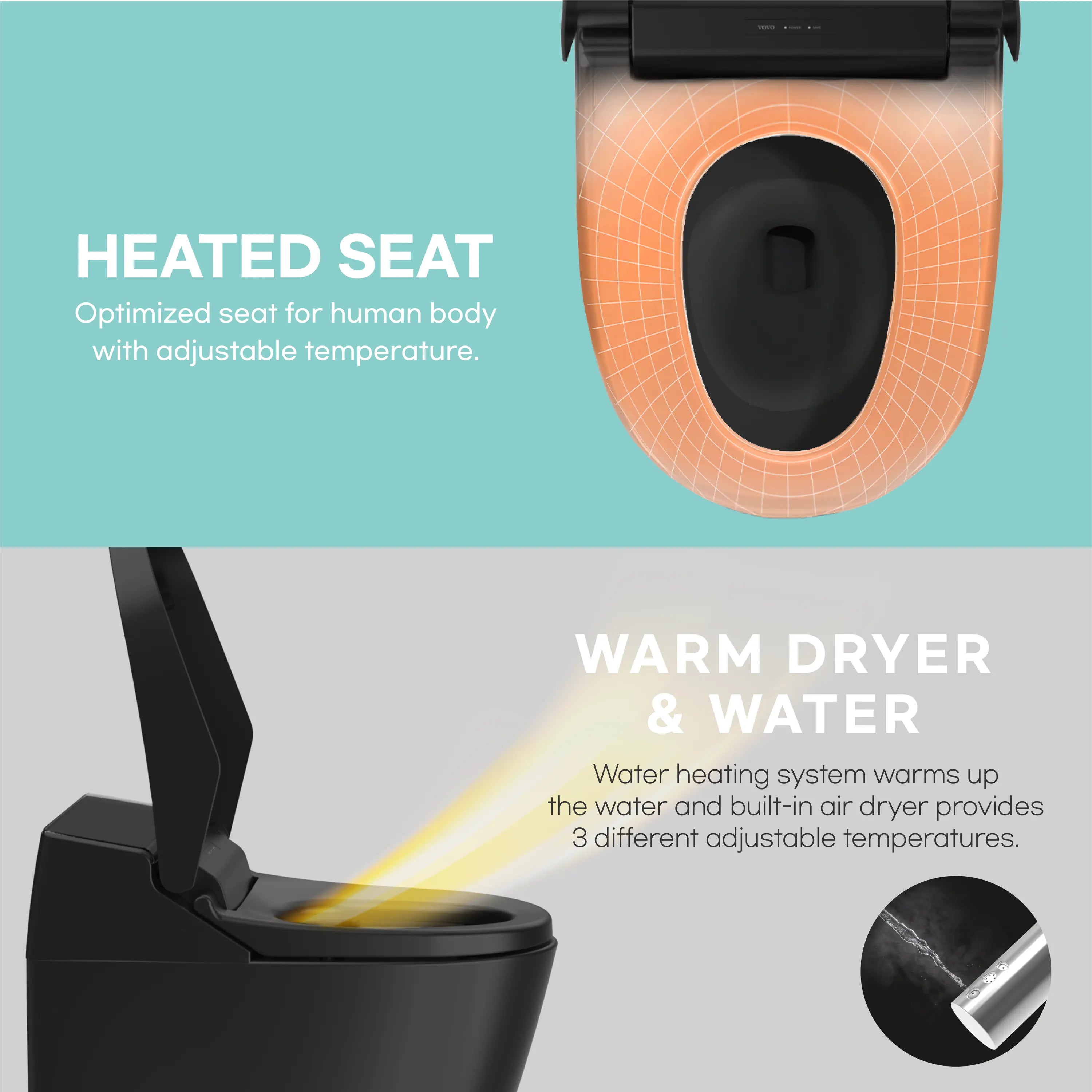 Smart Bidet Toilet TCB 8200SA (Black)